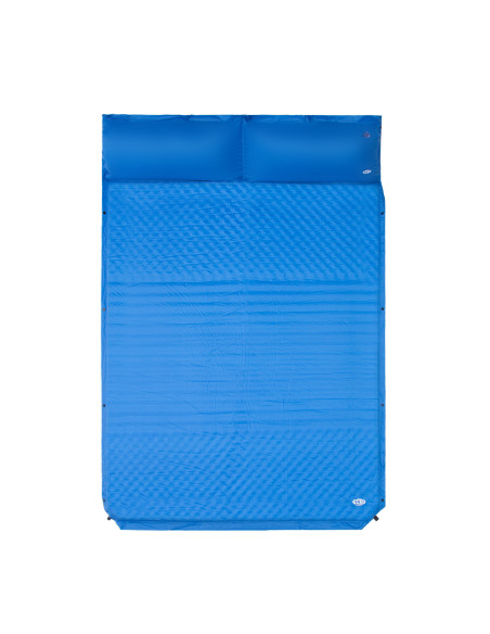 СИНЯ САМОНАДУВАЩА ПОСТИЛКА С ВЪЗГЛАВНИЦА ЗА 2 МЕСТА NILS CAMP
