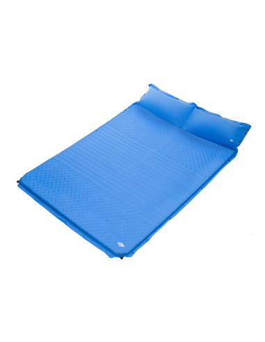 СИНЯ САМОНАДУВАЩА ПОСТИЛКА С ВЪЗГЛАВНИЦА ЗА 2 МЕСТА NILS CAMP