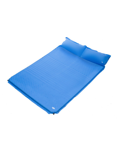 СИНЯ САМОНАДУВАЩА ПОСТИЛКА С ВЪЗГЛАВНИЦА ЗА 2 МЕСТА NILS CAMP