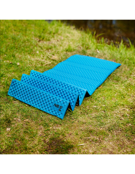 СИНЯ СГЪВАЕМА ПОСТЕЛКА 188см NILS CAMP