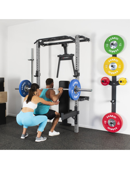 СТЕННА СТОЙКА ЗА ДОМАШНИ ТРЕНИРОВКИ, СРЕБЪРНА HMS