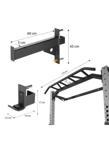 СТЕННА СТОЙКА ЗА ДОМАШНИ ТРЕНИРОВКИ, СРЕБЪРНА HMS