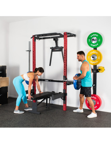 СТЕННА СТОЙКА ЗА ДОМАШНИ ТРЕНИРОВКИ ЧЕРВЕНА HMS