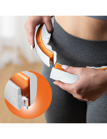 МАГНИТЕН ОБРУЧ БЯЛ/ОРАНЖЕВ HHM21 С БРОЯЧ HMS + ТЪНЪК КОЛАНС BR1313