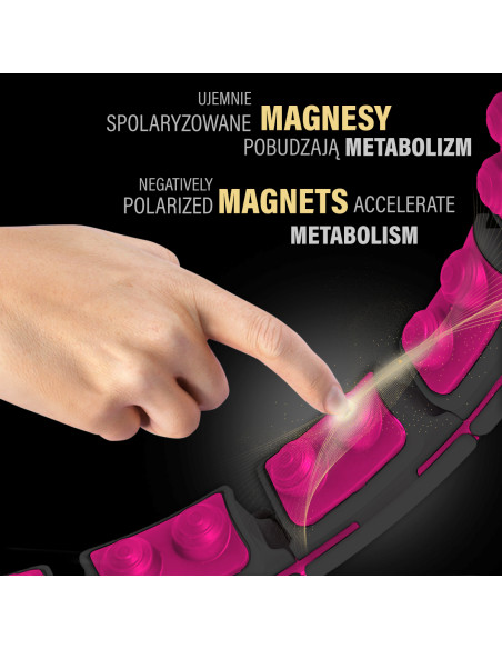 МАГНИТЕН ОБРУЧ ЧЕРЕН/РОЗОВ HHM16 С БРОЯЧ HMS + ТЪНЪК КОЛАНС BR163 ЧЕРЕН