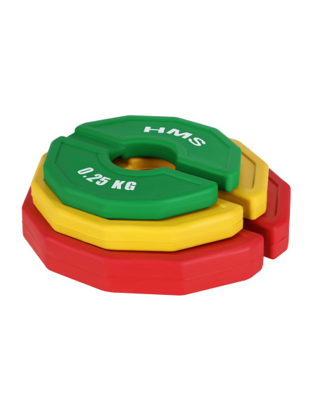 КОМПЛЕКТ МОНТИРАЩИ ТЕЖЕСТОВНИ ДИСКОВЕ 2 X 0,25–1 КГ (3,5 КГ) HMS