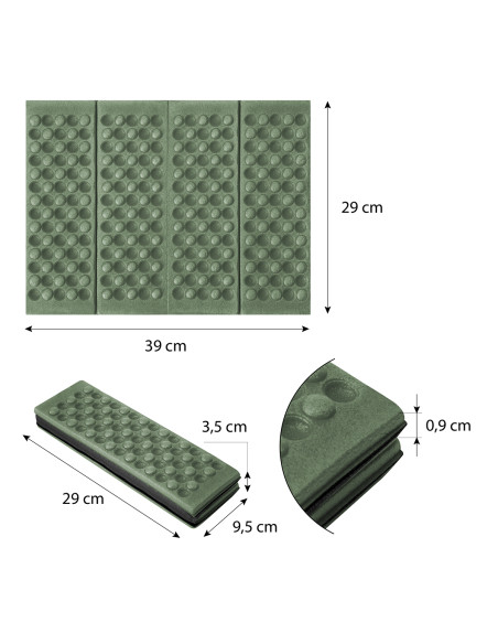 ЗЕЛЕНА ПОСТЪЛКА ЗА СЕДАЛКА NILS CAMP