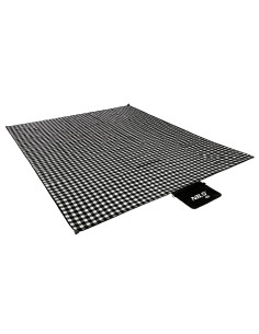 ОДЕЯЛО ЗА ПИКНИК ЧЕРНО-БЯЛО 200×200 СМ PE + ALU NILS CAMP