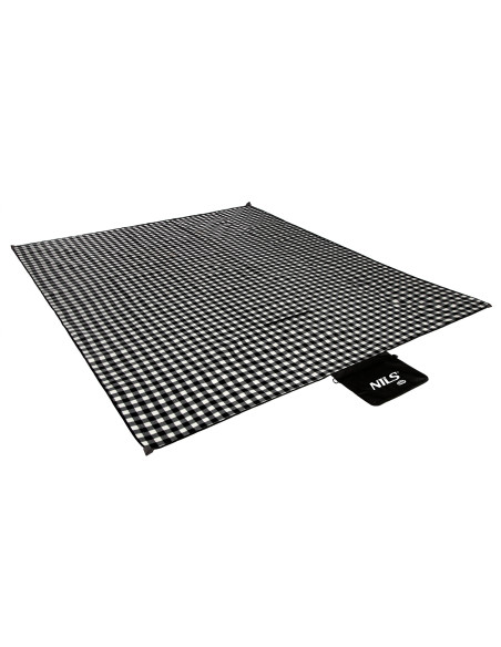 ОДЕЯЛО ЗА ПИКНИК ЧЕРНО-БЯЛО 200×200 СМ PE + ALU NILS CAMP