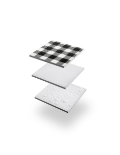 ОДЕЯЛО ЗА ПИКНИК ЧЕРНО-БЯЛО 200×200 СМ PE + ALU NILS CAMP 2