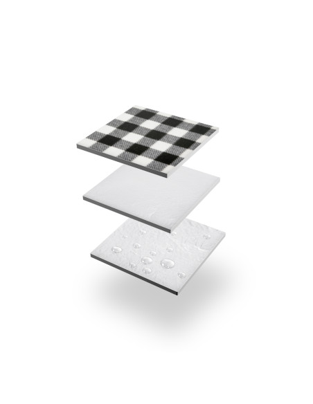 ОДЕЯЛО ЗА ПИКНИК ЧЕРНО-БЯЛО 200×200 СМ PE + ALU NILS CAMP