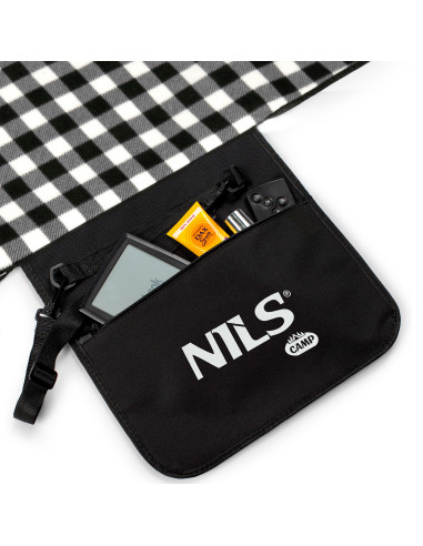 ОДЕЯЛО ЗА ПИКНИК ЧЕРНО-БЯЛО 200×200 СМ PE + ALU NILS CAMP