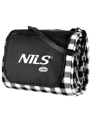 ОДЕЯЛО ЗА ПИКНИК ЧЕРНО-БЯЛО 200×200 СМ PE + ALU NILS CAMP