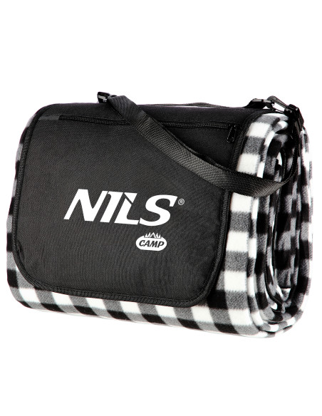 ОДЕЯЛО ЗА ПИКНИК ЧЕРНО-БЯЛО 200×200 СМ PE + ALU NILS CAMP
