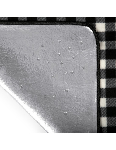 ОДЕЯЛО ЗА ПИКНИК ЧЕРНО-БЯЛО 200×200 СМ PE + ALU NILS CAMP