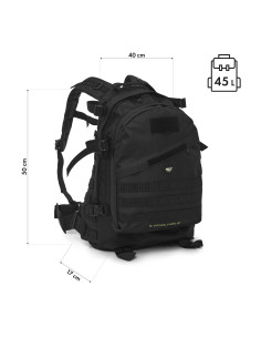 Тактическа раница черна Vanguard 45L Nils Camp