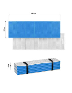 СГЪВАЕМА ТУРИСТИЧЕСКА ПОСТИЛКА С АЛУМИНИЕВ КАНТ + XPE 195 СМ СИН NILS CAMP