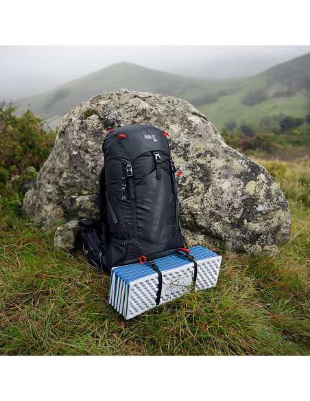 СГЪВАЕМА ТУРИСТИЧЕСКА ПОСТИЛКА С АЛУМИНИЕВ КАНТ + XPE 195 СМ СИН NILS CAMP