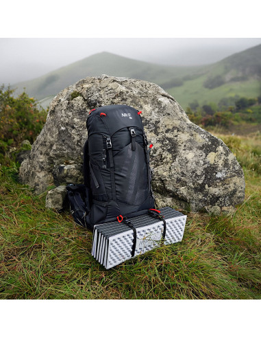 СГЪВАЕМА ТУРИСТИЧЕСКА ПОСТИЛКА С АЛУМИНИЕВ КАНТ + XPE 195 СМ ЧЕРНА NILS CAMP