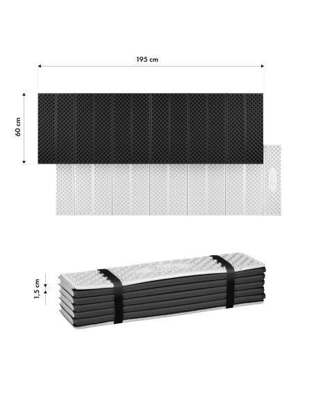 СГЪВАЕМА ТУРИСТИЧЕСКА ПОСТИЛКА С АЛУМИНИЕВ КАНТ + XPE 195 СМ ЧЕРНА NILS CAMP