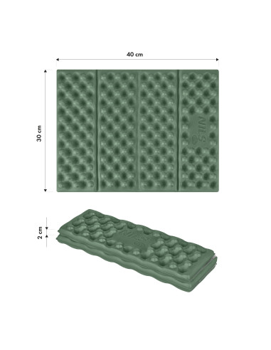 КЪМПИНГ ПОСТИЛКА ЗА СЕДАЛКА С АЛУМИНИЕВИ РЪБОВЕ + IXPE 40 СМ ЗЕЛЕНА NILS CAMP