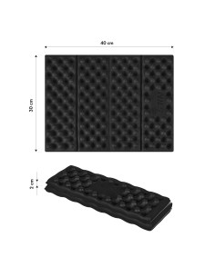 КЪМПИНГ ПОСТИЛКА ЗА СЕДАЛКА С АЛУМИНИЕВИ РЪБОВЕ + IXPE 40 СМ ЧЕРНА NILS CAMP