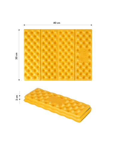КЪМПИНГ ПОСТИЛКА ЗА СЕДАЛКА С АЛУМИНИЕВИ РЪБОВЕ + IXPE 40 СМ ЖЪЛТА NILS CAMP