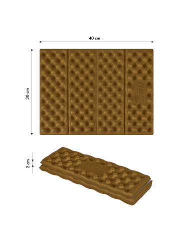 КЪМПИНГ ПОСТИЛКА ЗА СЕДАЛКА С АЛУМИНИЕВИ РЪБОВЕ + IXPE 40 СМ КАФЯВО NILS CAMP