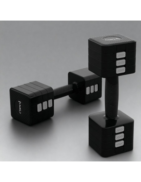 РЕГУЛИРУЕМИ ДЪРБЕЛИ ЧЕРНИ 2 × 5 КГ HMS