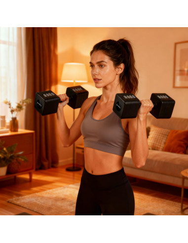 РЕГУЛИРУЕМИ ДЪРБЕЛИ ЧЕРНИ 2 × 5 КГ HMS