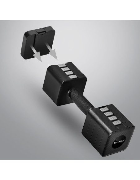 РЕГУЛИРУЕМИ ДЪРБЕЛИ ЧЕРНИ 2 × 5 КГ HMS