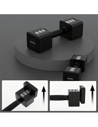 РЕГУЛИРУЕМИ ДЪРБЕЛИ ЧЕРНИ 2 × 5 КГ HMS