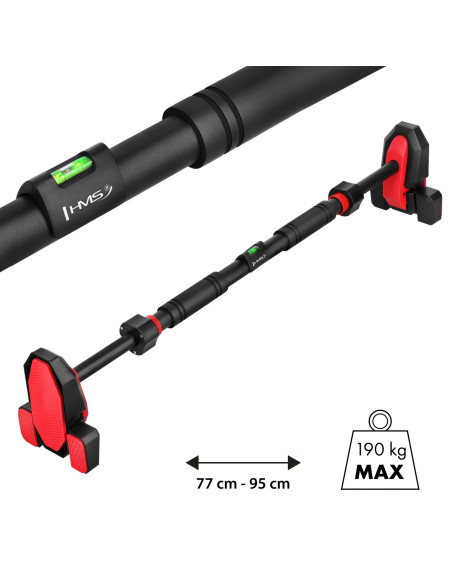 Опъваща се щанга за рамка на вратата с тройна стабилизация HMS