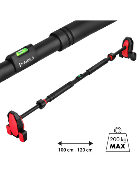 Опъваща се щанга за рамка на вратата с тройна стабилизация HMS