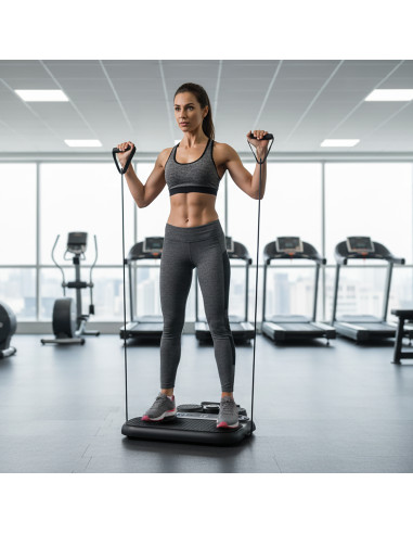 Многофункционална дъска за лицеви опори и планк с ластици за съпротивление HMS