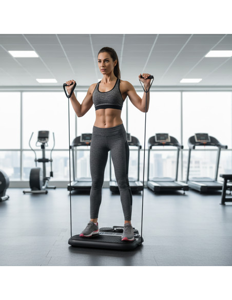 Многофункционална дъска за лицеви опори и планк с ластици за съпротивление HMS