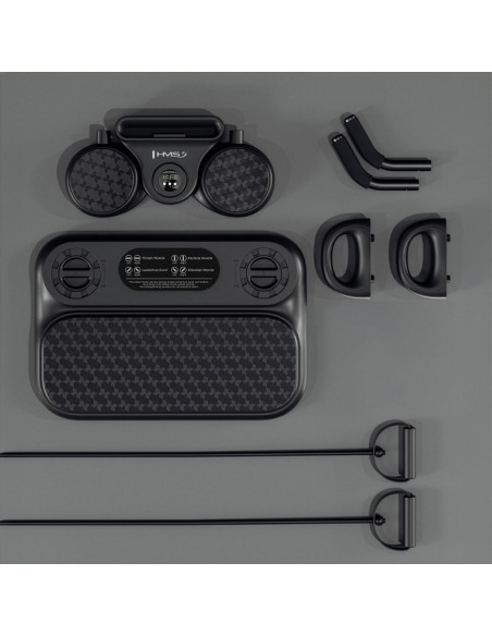 Многофункционална дъска за лицеви опори и планк с ластици за съпротивление HMS