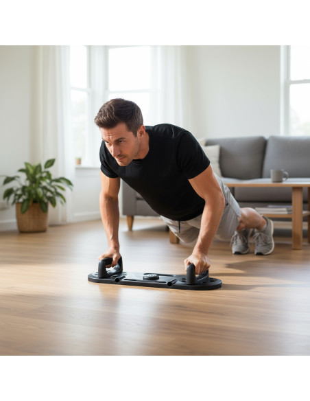 Многофункционална дъска за лицеви опори с ластици за съпротивление 3 в 1 HMS