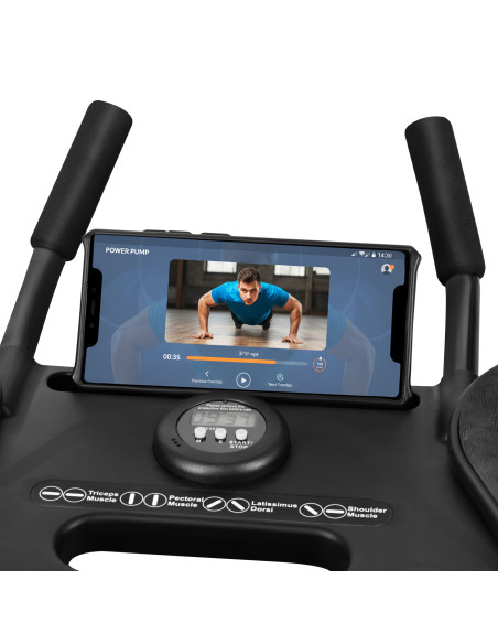 Многофункционална дъска за лицеви опори с ластици за съпротивление 3 в 1 HMS