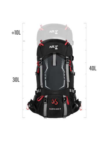 ТРЕКИНГ РАНИЦА ЧЕРНА NORTHLAKE 30L+10 NILS CAMP