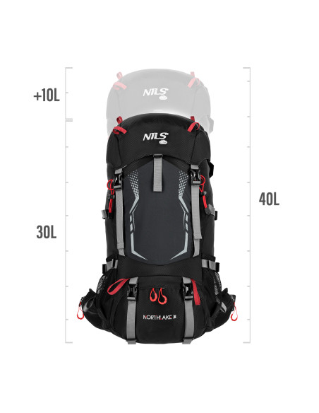 ТРЕКИНГ РАНИЦА ЧЕРНА NORTHLAKE 30L+10 NILS CAMP