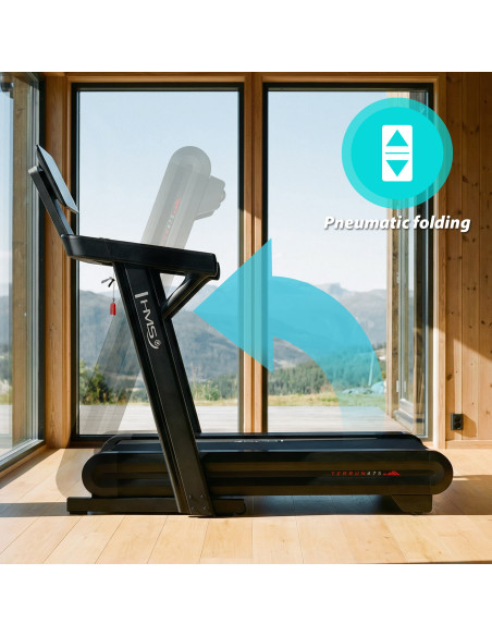 ДОМАШНА БЯГАЩА ПЪТЕКА С ФУНКЦИЯ ЗА НАКЛОН И СПУСКАНЕ HMS