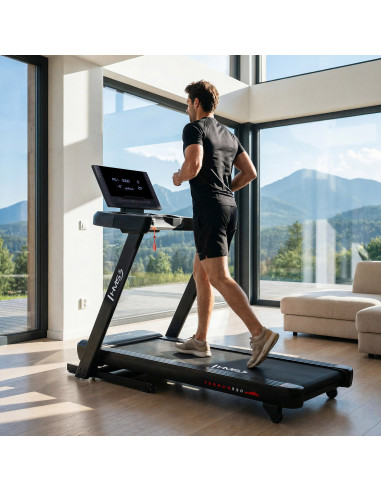 ДОМАШНА БЯГАЩА ПЪТЕКА С ФУНКЦИЯ ЗА НАКЛОН И СПУСКАНЕ HMS