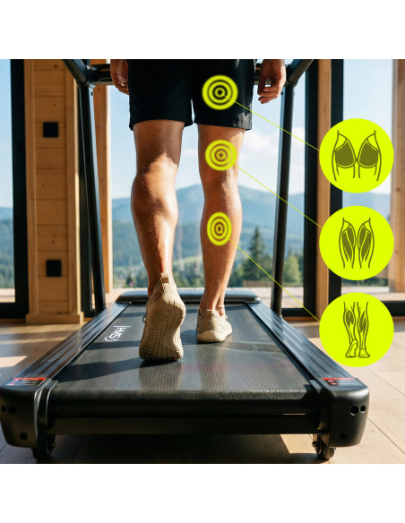 ДОМАШНА БЯГАЩА ПЪТЕКА С ФУНКЦИЯ ЗА НАКЛОН И СПУСКАНЕ HMS