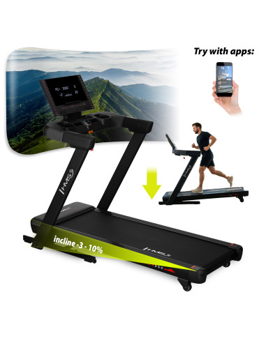 ДОМАШНА БЯГАЩА ПЪТЕКА С ФУНКЦИЯ ЗА НАКЛОН И СПУСКАНЕ HMS