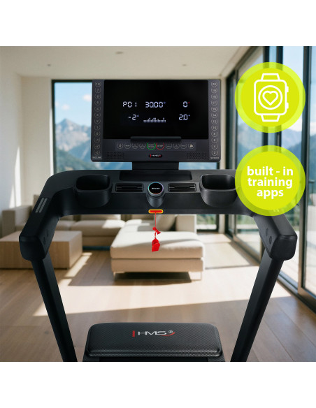 ДОМАШНА БЯГАЩА ПЪТЕКА С ФУНКЦИЯ ЗА НАКЛОН И СПУСКАНЕ HMS