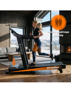 ДОМАШНА БЯГАЩА ПЪТЕКА С ФУНКЦИЯ ЗА НАКЛОН И СПУСКАНЕ HMS