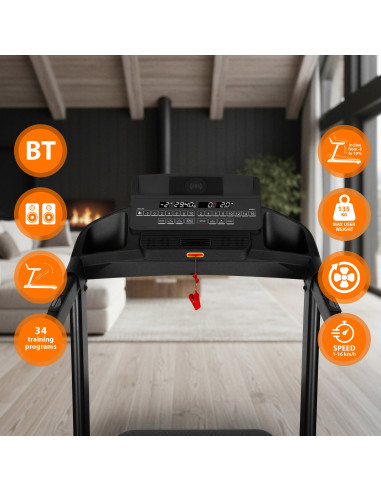 ДОМАШНА БЯГАЩА ПЪТЕКА С ФУНКЦИЯ ЗА НАКЛОН И СПУСКАНЕ HMS