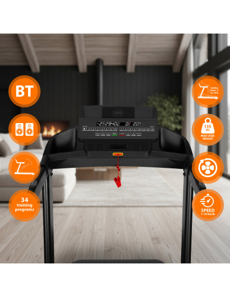 ДОМАШНА БЯГАЩА ПЪТЕКА С ФУНКЦИЯ ЗА НАКЛОН И СПУСКАНЕ HMS