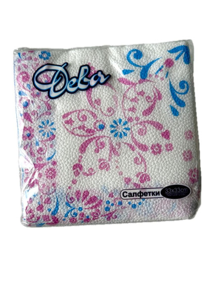 Салфетки Дева цветни 60бр.